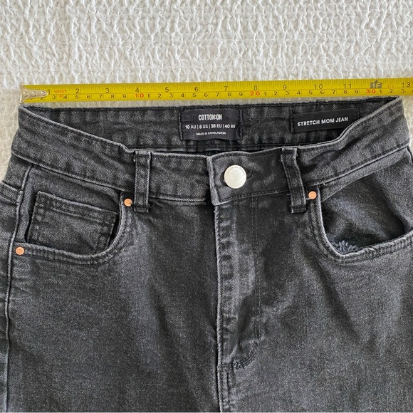 Cotton On Stretch Mom Jean US Size 6 Black - Picture 5 of 8